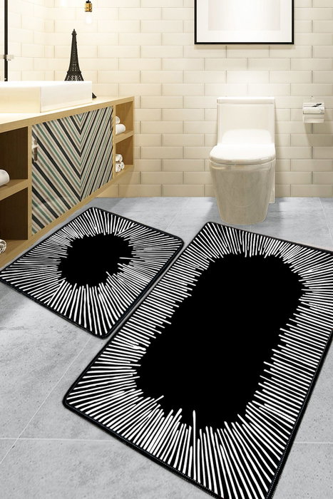 Mijölnir Juego de alfombrillas de baño Somber - Black Negro Mijölnir Juego de alfombrillas de baño Somber - Black Negro